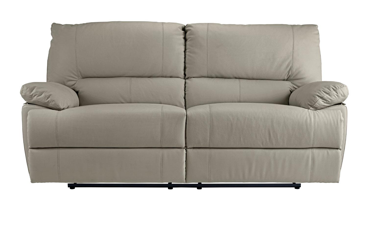 Argos Home Devlin 3 Seater Leather Mix Recliner Sofa - Grey