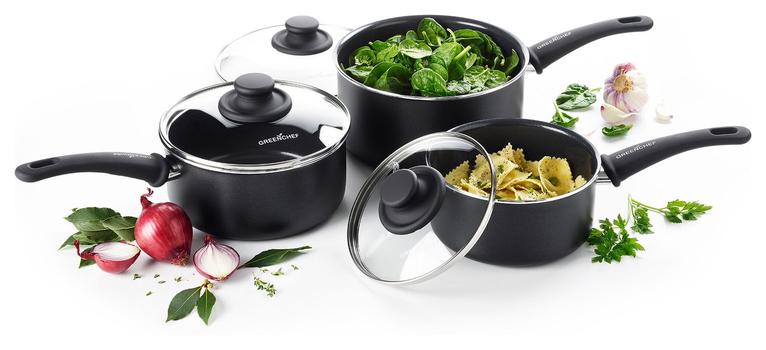 GreenChef 3 Piece Soft Grip Saucepan Set Review