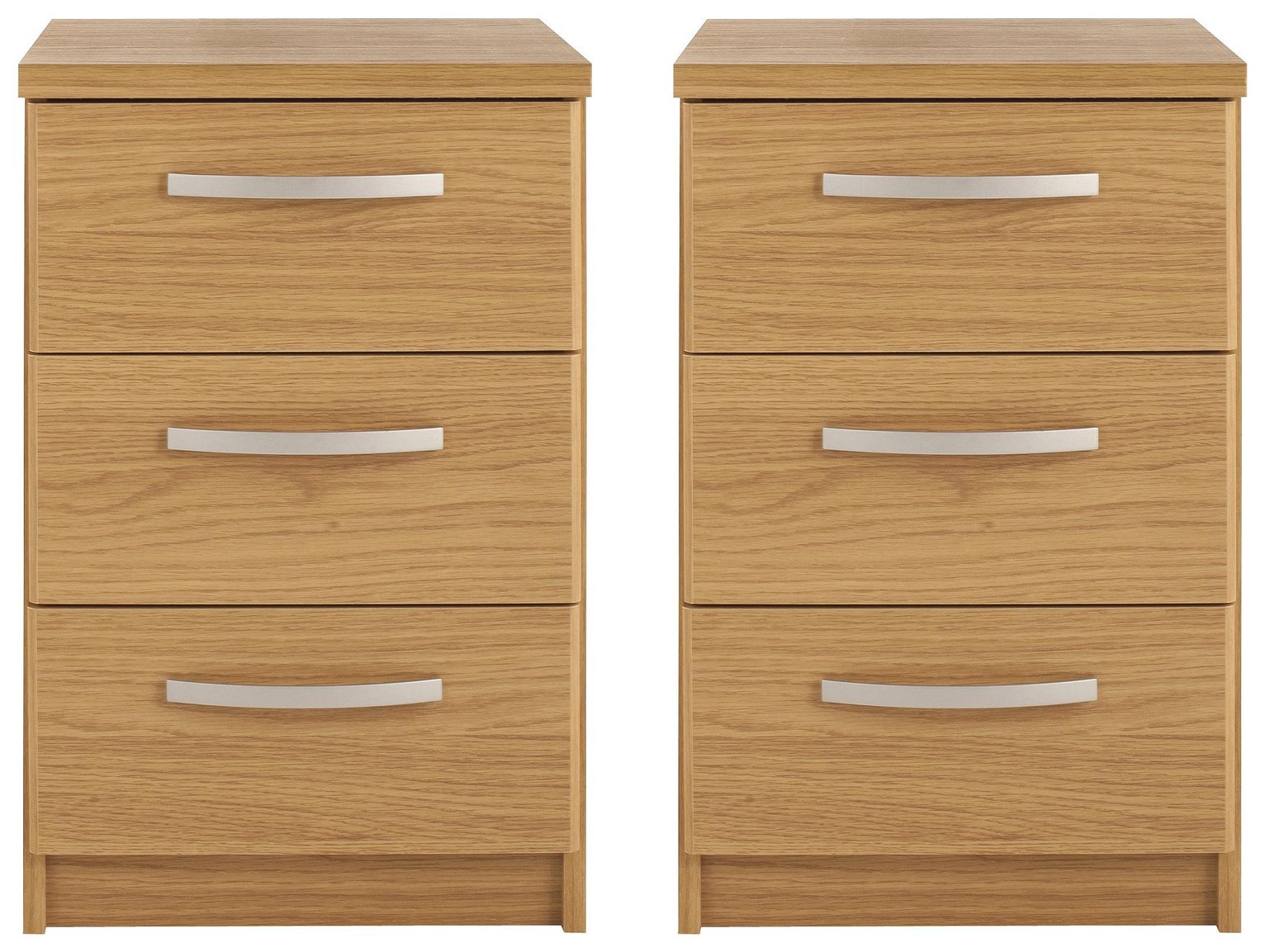 Argos Home Hallingford 2 Bedside Tables Set - Oak Effect (8249241 ...