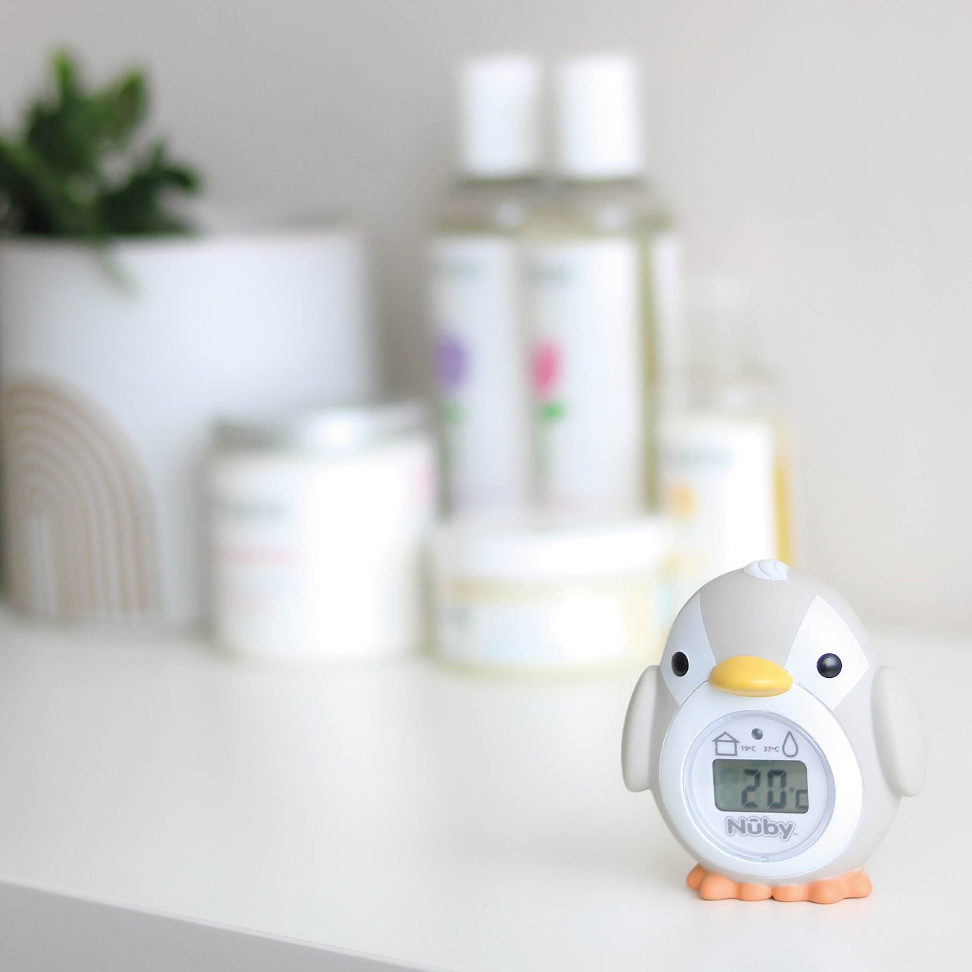 Suavinex, Badthermometer voor baby's 0 maanden, waterthermometer, zonder kwik, nauwkeurig en met kleurenschaal, robuust en eenvoudig te gebruiken, Dreams blauw