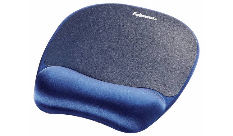 Fellowes Memory Foam Mousepad Wrist Support - Blue