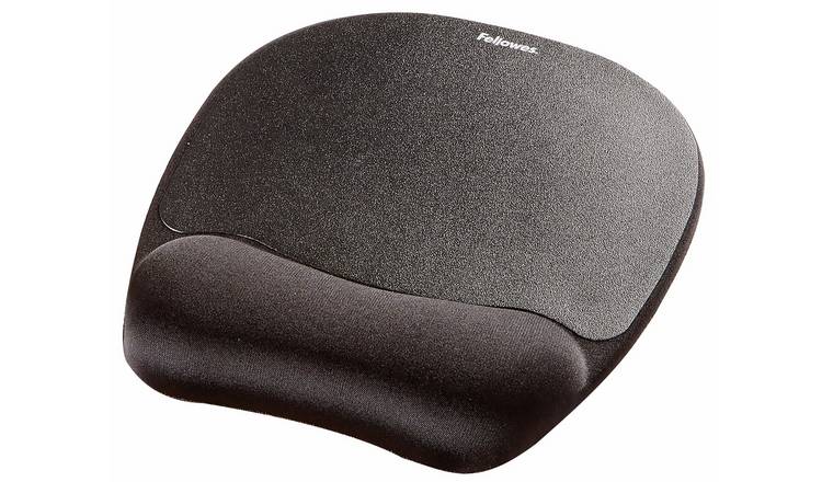 Fellowes Memory Foam Mousepad Wrist Support - Black