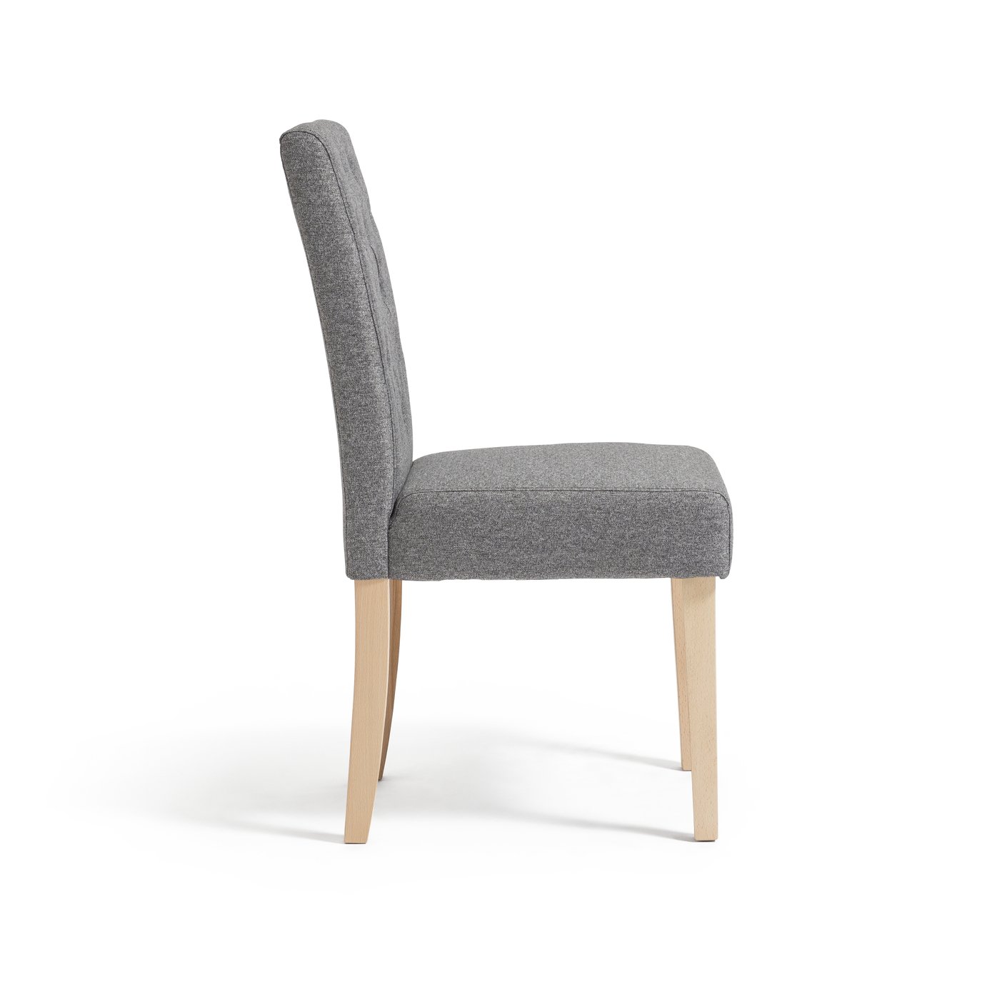 Argos Home Pair of Tweed Button Mid Back Dining Chairs -Grey Review