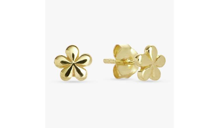 Revere Gold Plated Sterling Silver Flower Stud Earrings