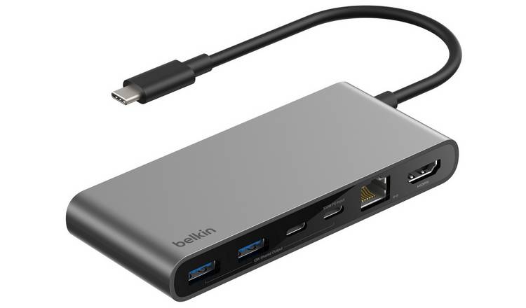 Belkin 8 Port USB-C Hub with USB-A, USB-C, HDMI, Ethernet & SD Card Slot