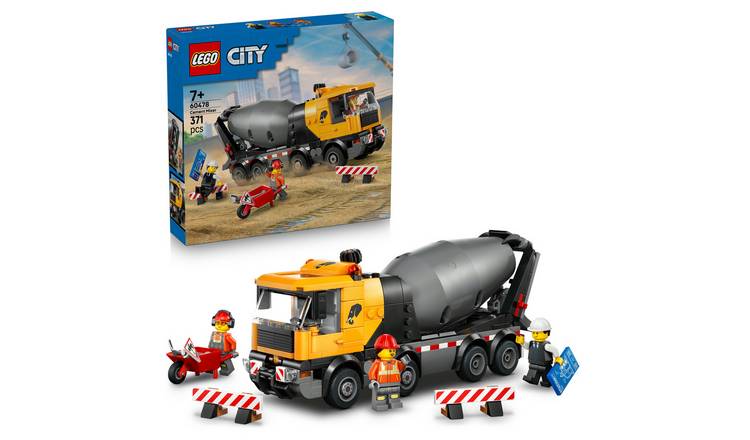 LEGO City Cement Mixer Truck Toy for Kids 60478 PREORDER