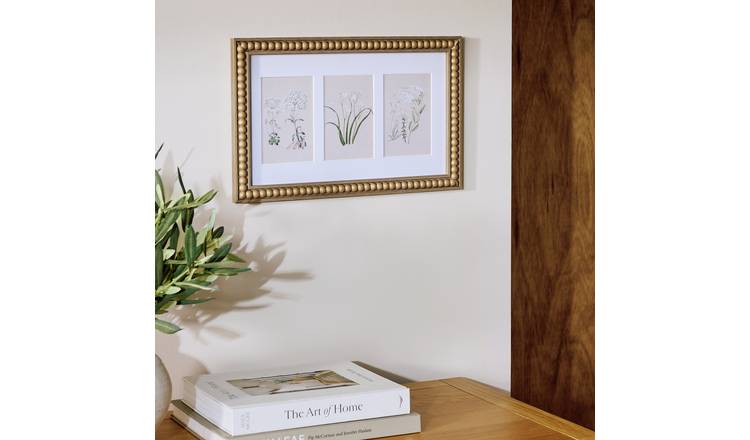 Argos Home Beaded Wood Effect Multi Photo Picture Frame-4x6"