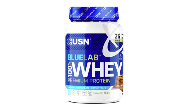 USN Blue Lab Whey Caramel Chocolate Protein Shake - 908g