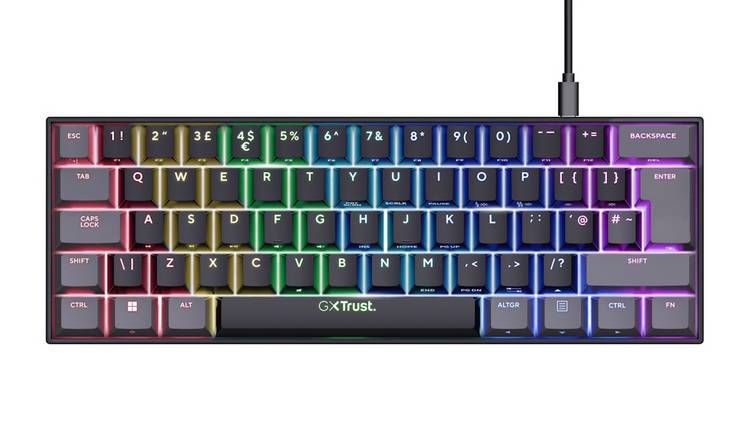 GXTrust 867 Acira 60% Mini Wired Mechanical Gaming Keyboard - Black