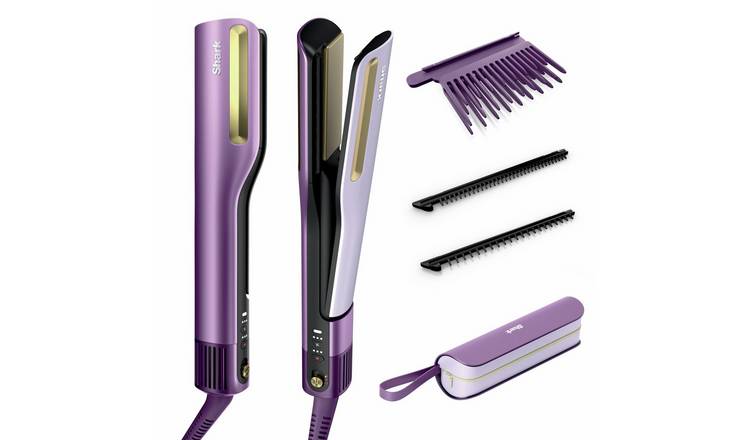 Shark SilkiPro Straight Hair Straightener and Dryer - Plum Satin