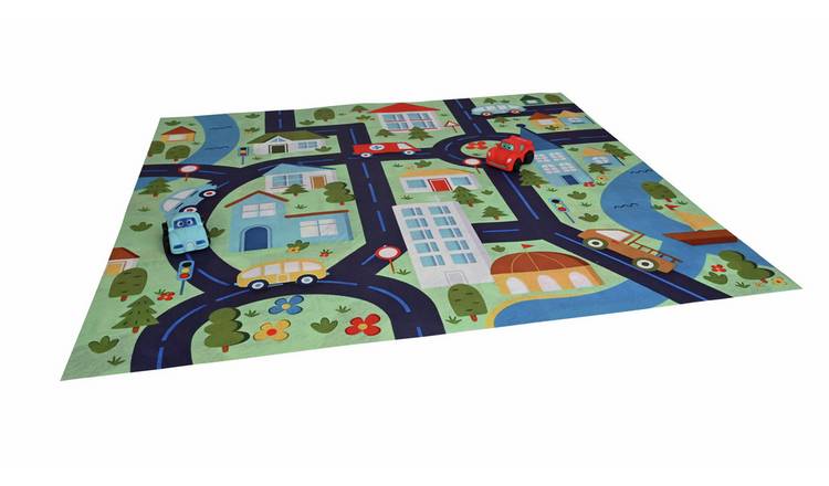 Chad Valley 2 Sided Playmat With Cars Playset