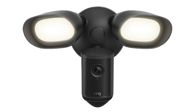 Ring Floodlight Cam Pro Wired Retinal 4K Security Camera - Black