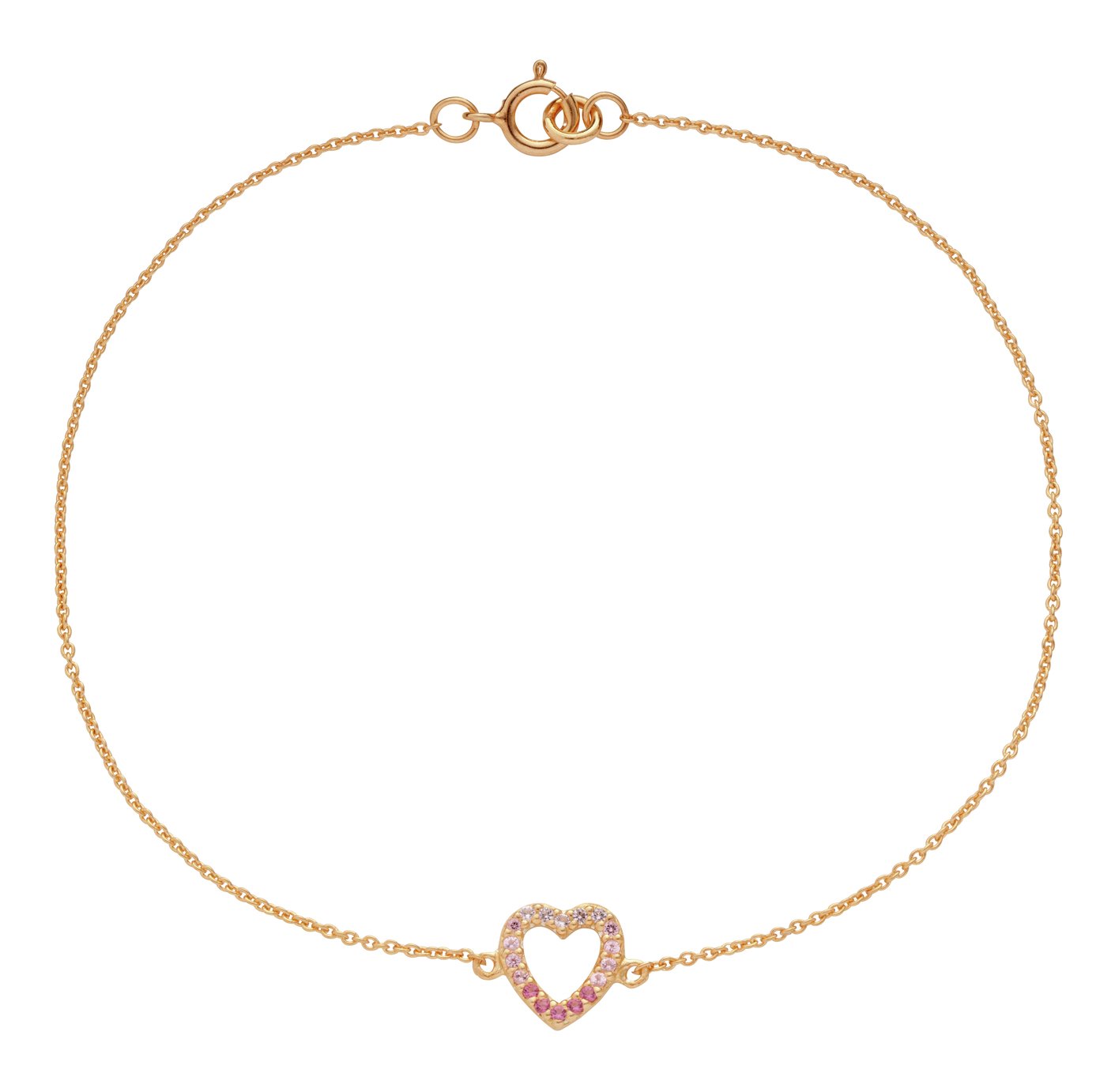 Revere 9ct Rose Gold Plated Cubic Zirconia Heart Bracelet Review