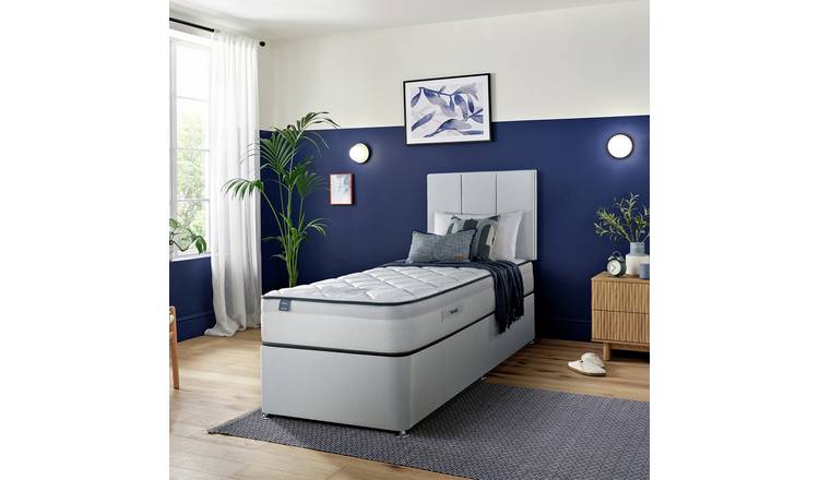 Silentnight Marlow Ultragel 1000 Mirapocket Single Divan Bed - Light Grey