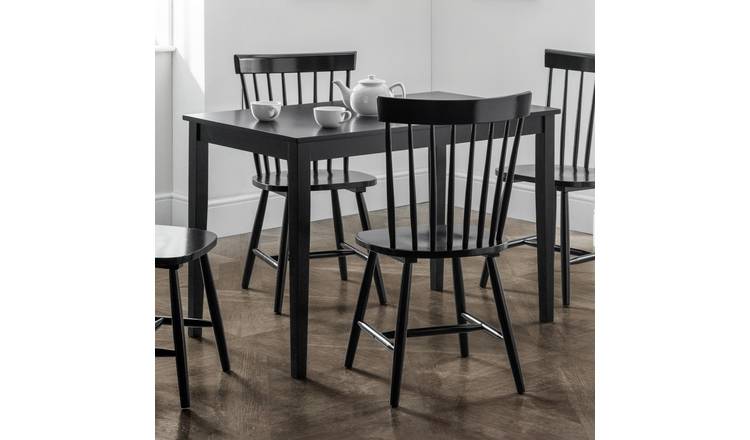 Julian Bowen Hudson 4 Seater Dining Table - Black