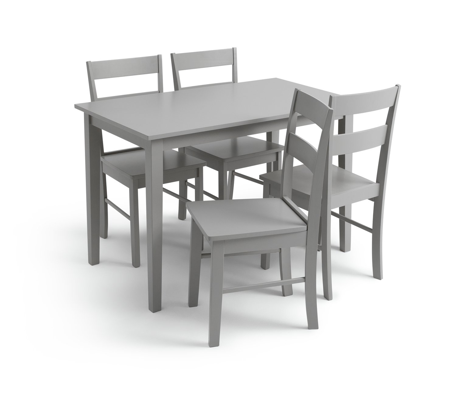 Habitat Chicago Table & 4 Chairs - Grey