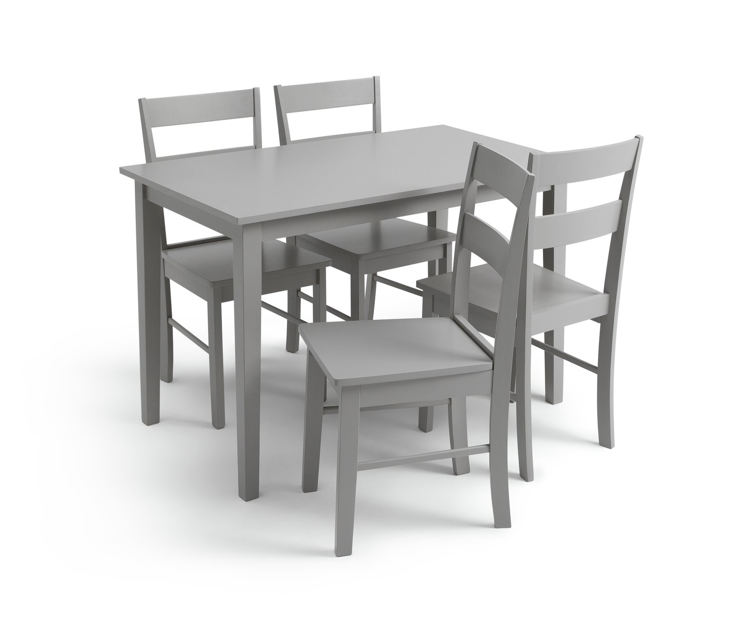 Argos Home Chicago Grey Dining Table & 4 Grey Chairs