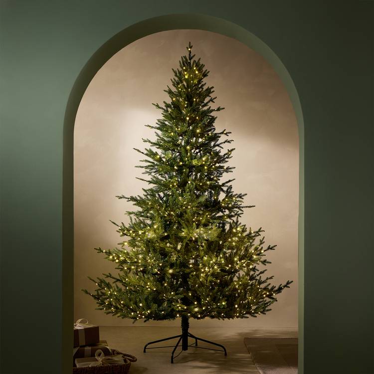 Habitat 7ft Green Premium Upswept Pre Lit Christmas Tree 0