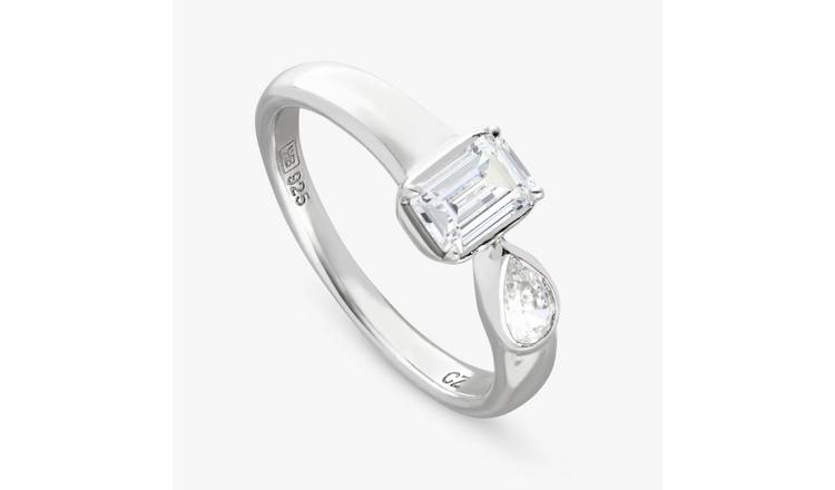 Revere Sterling Silver Crossover Dress Ring - Small