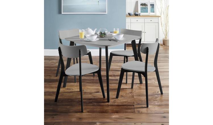 Julian Bowen Casa Pair of Dining Chairs - Grey & Black