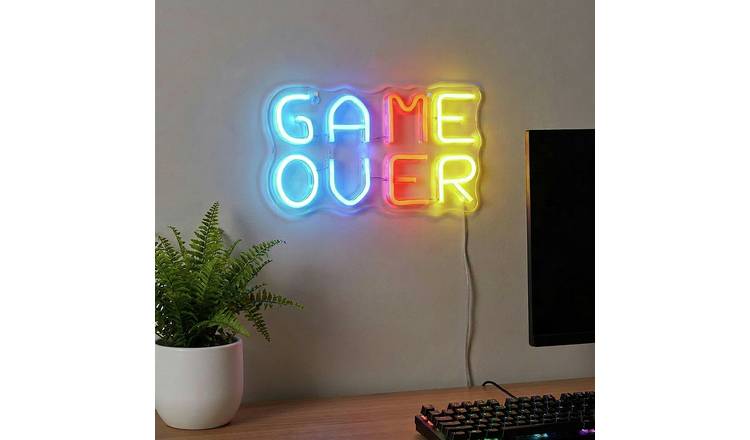 Searchlight Game Over LED Neon Wall Light