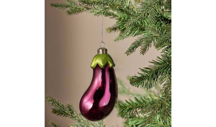 Argos Home Eggplant Hanging Christmas Ornament