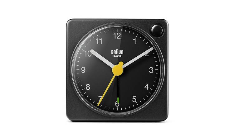 Braun Analogue Travel Alarm Clock - Black