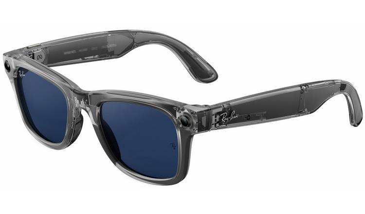 Ray-Ban Meta Wayfarer Gen 2 - Shiny Transparent Grey, Transitions Sapphire