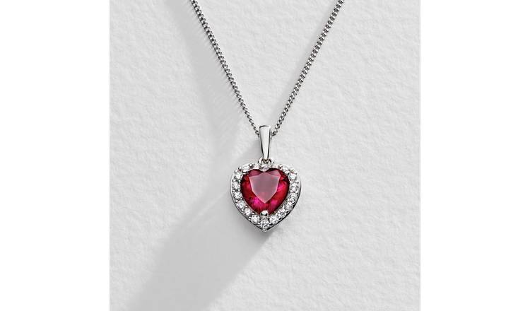 Silver 2025 ruby necklace