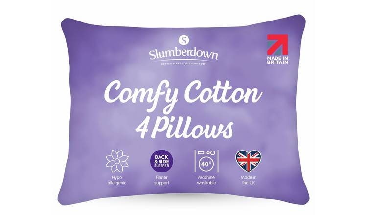 Slumberdown Comfy Firm Pillow - 4 Pack