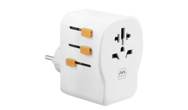 Masterplug 65W USB-A & USB-C Universal Travel Adaptor - White