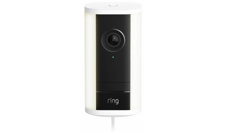 Ring Spotlight Cam Pro (2nd Gen) with Plug-In Adaptor 4K Security Camera - White