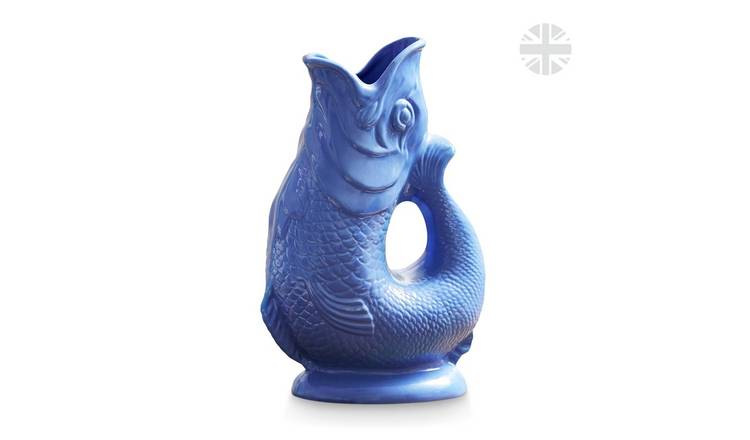 Wade Ceramic Clay Fish Jug - Sea Blue