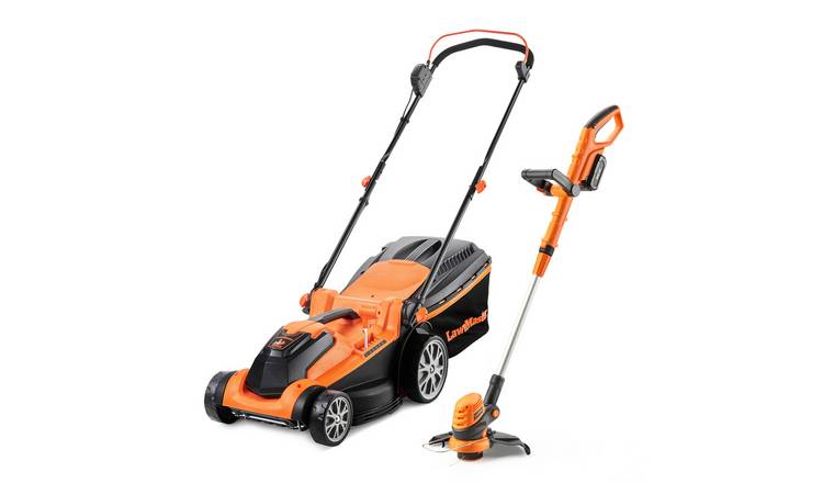 LawnMaster 37cm Cordless Lawn Mower and Grass Trimmer Set - 24V