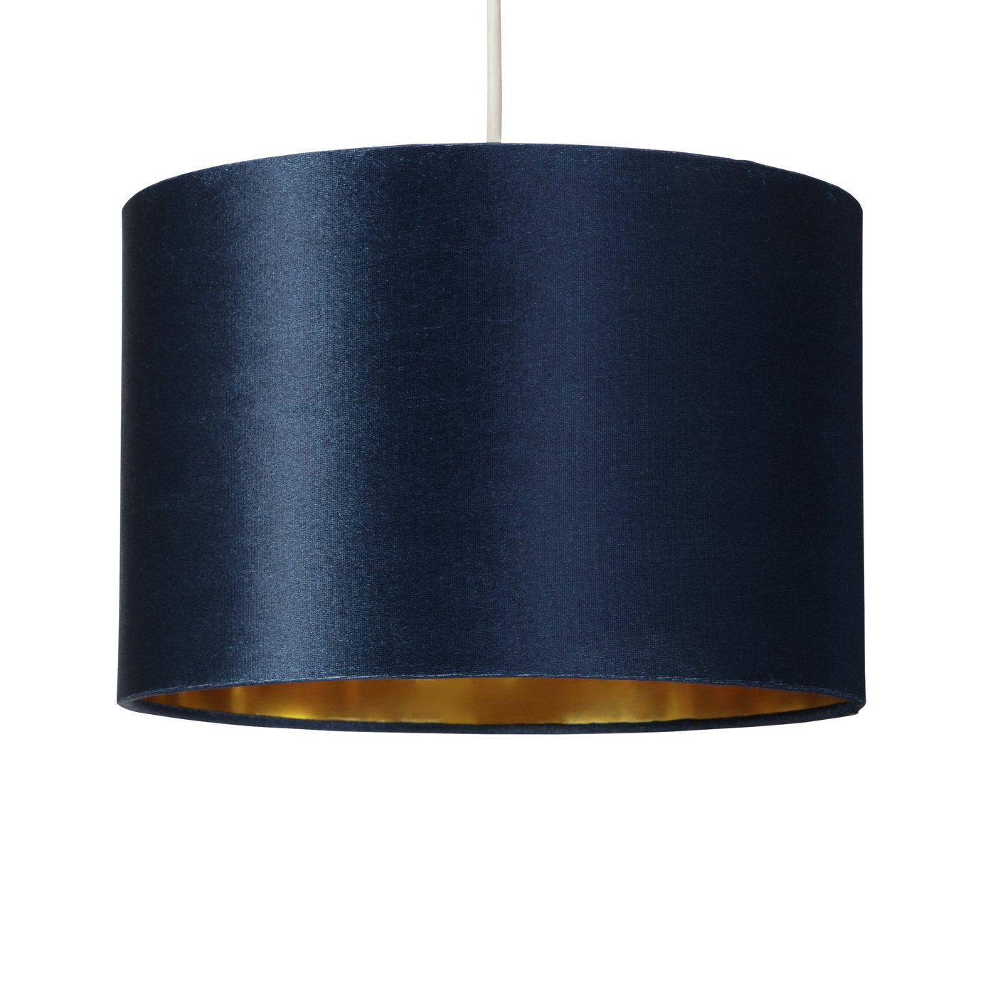 navy blue and gold lampshade
