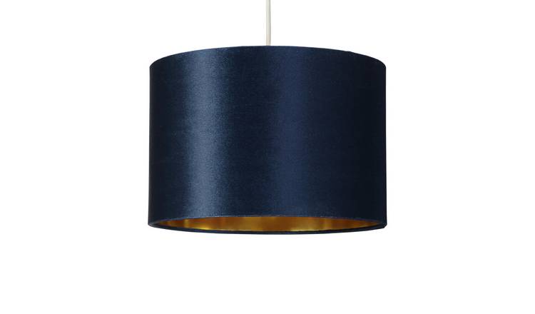 Buy Argos Home Velvet Drum Shade - Navy, Lamp shades