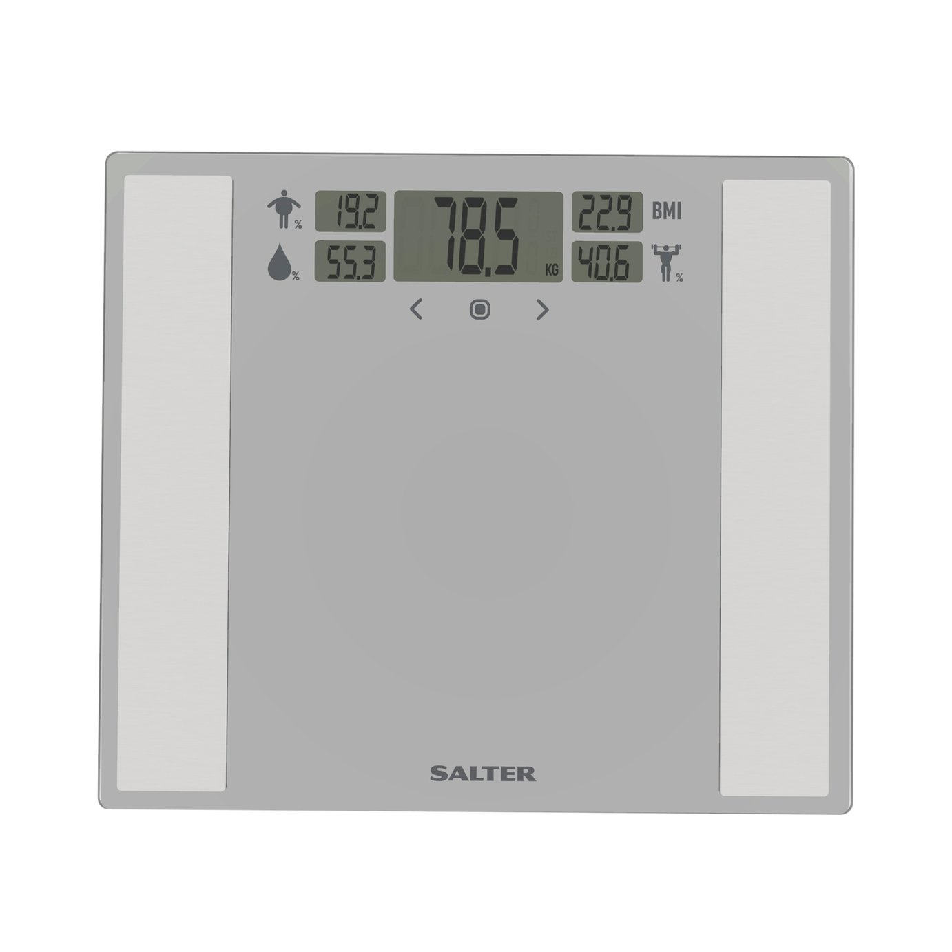 Salter Dashboard Wide Body Analyser Bathroom Scales - Silver