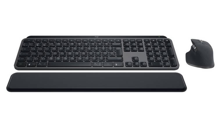 Logitech MX Keys S Wireless Mouse and Keyboard Combo with Palm Rest - Graphite