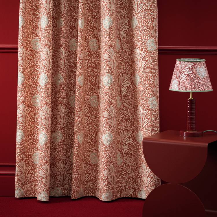 Habitat x Morris & Co. Apple Pencil Pleat Curtain - 117x137cm 0