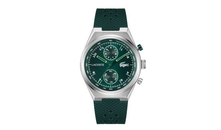 Lacoste Multifunction Green Dial Silicone Strap Watch