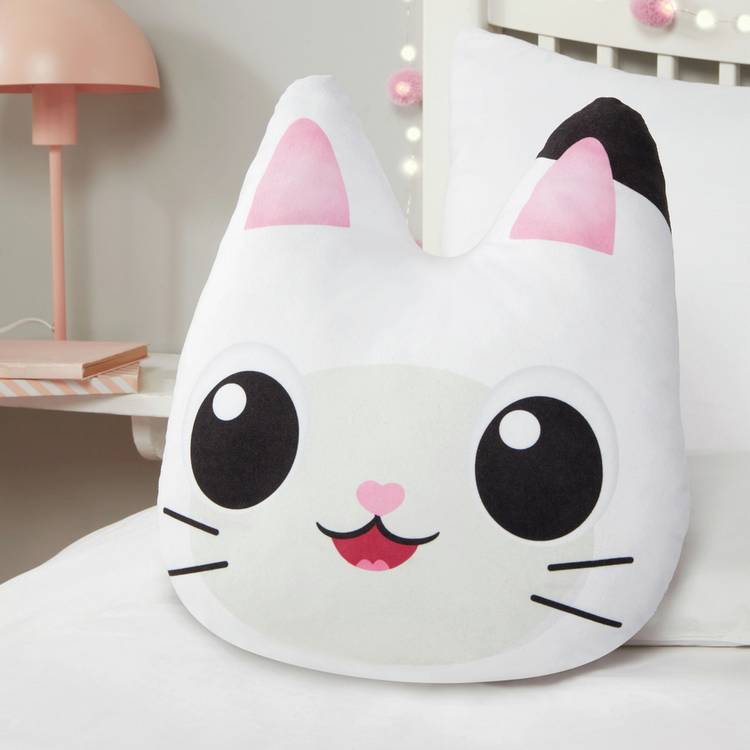 Gabby's Dollhouse Pandy Paws Shaped Cushion White 35x30cm