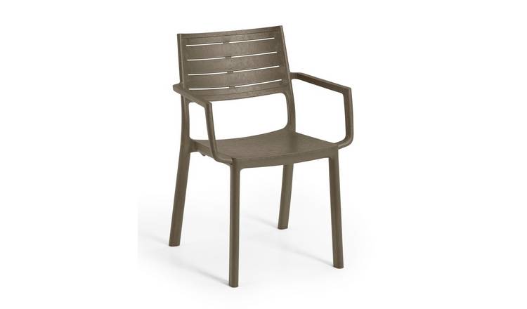 Keter Metaline Set of 6 Stacking Resin Chair - Cappuccino
