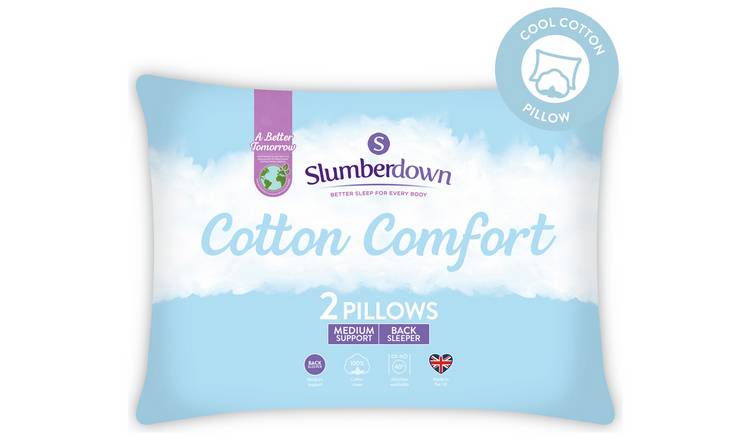 Buy Slumberdown Cotton Comfort Medium Pillow - 2 Pack, Pillows