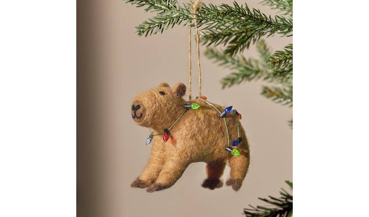 Argos Home Capybara Felt Hanging Christmas Decoration