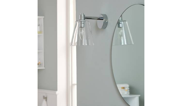 Argos Home Briar Angled Glass Bathroom Wall Light - Chrome
