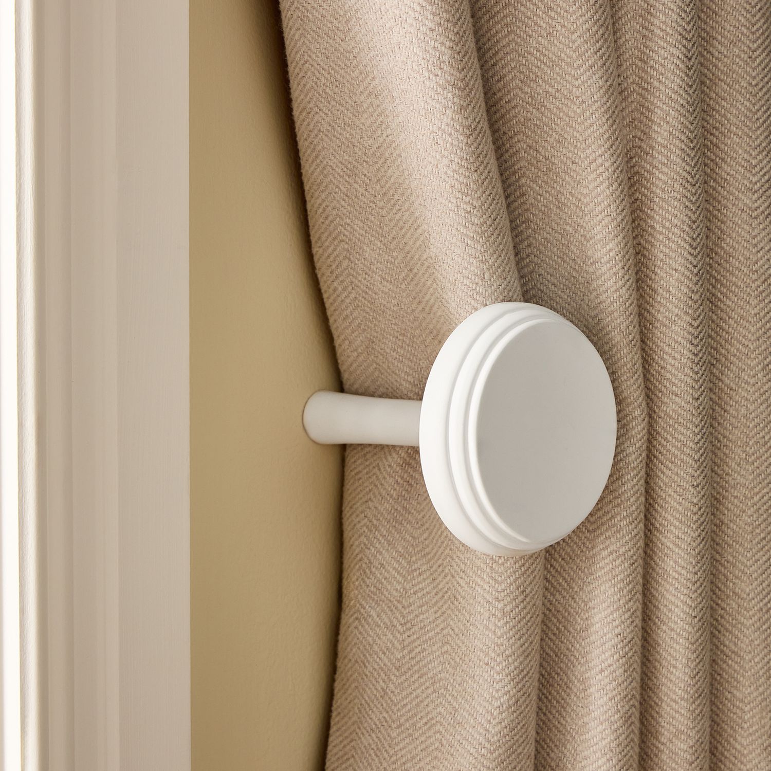 Argos Home 2 Pack Wood Curtain Holdback - White