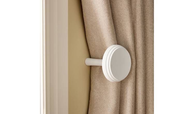 Argos Home Wood Curtain Holdback - White
