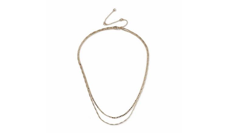 Freedom Gold Double Chain Necklace