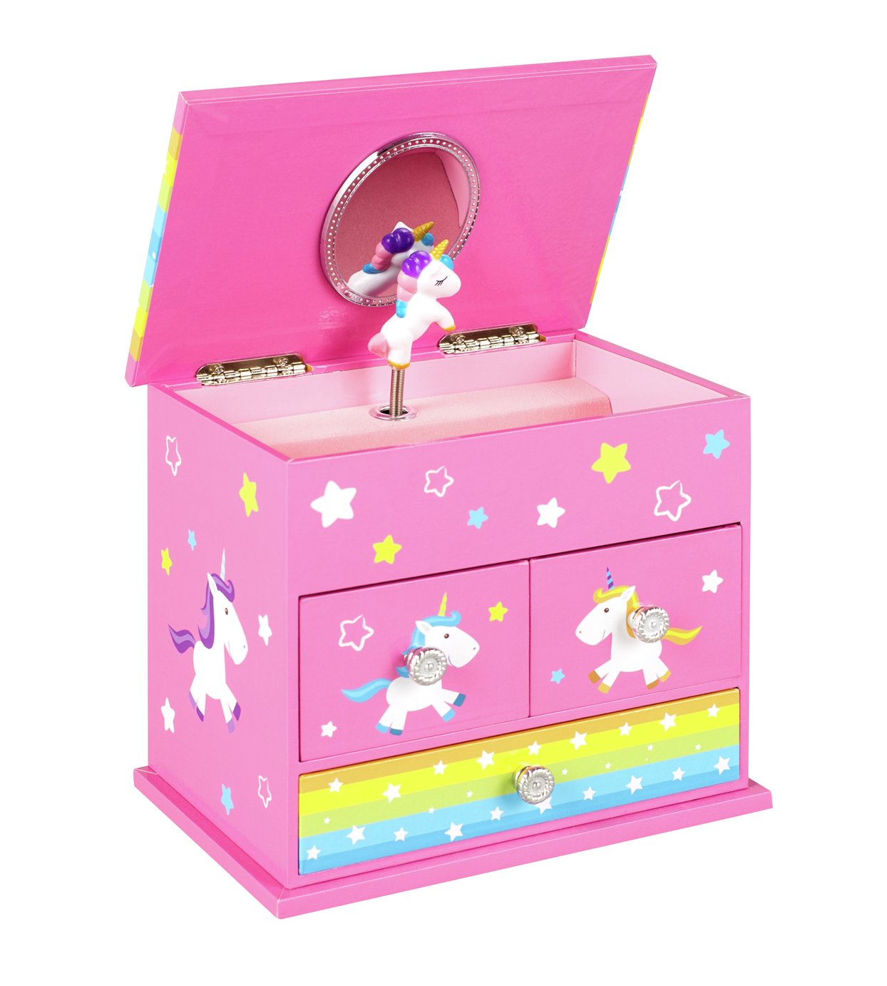 Mele Unicorn Jewellery Box with 3 Drawers Review