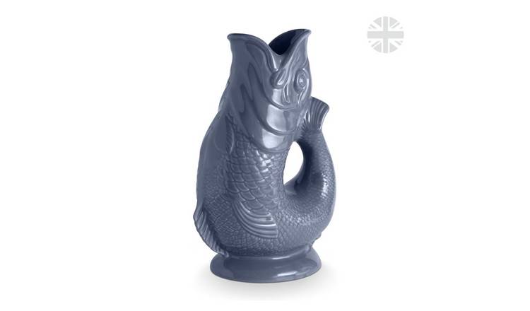 Wade Ceramic Clay Fish Jug - French Grey